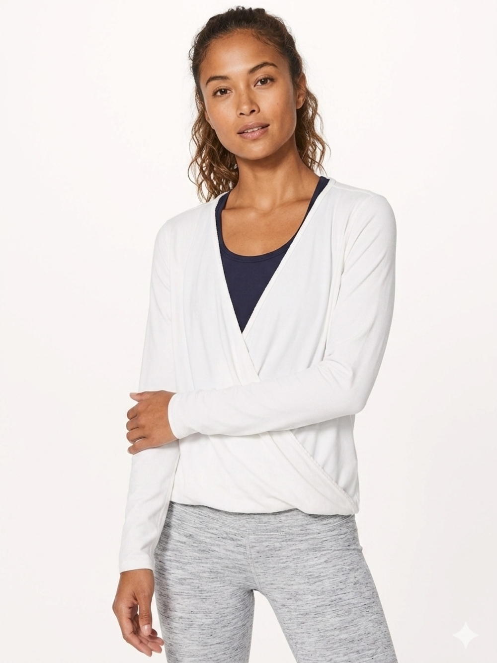 ​Lululemon Nulu Back to Me Long Sleeve Wrap - White - Size 8